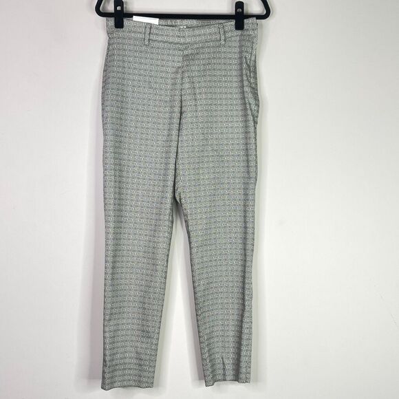 New H&M Print Slim Fit Slacks Pant Women's Size 10 - Picture 1 of 11